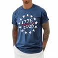 thumbnail image 5 of Usa 250Th Anniversary Shirt Short Sleeve T Shirt Comfortable Breathable 250Th Graphic Tees Men Blue XXL, 5 of 5