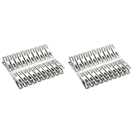 Towel Clips 40 Pack Metal Clothes Pins,Stainless Steel Clothespin Clips, All Purpose Heavy Duty Air Tight Seal Good Grip Clips,Metal Clothes Clips for Clothes Sock Food Sealing Photos