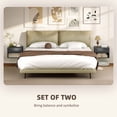 thumbnail image 4 of HOMCOM Floating Nightstand Set of 2 with Drawer and Shelf, Grey, 4 of 10