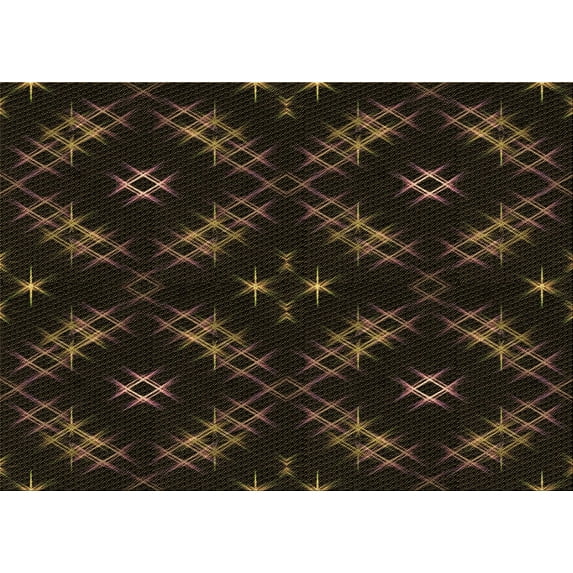 Ahgly Company Indoor Rectangle Patterned Night Black Area Rugs, 5' x 7'