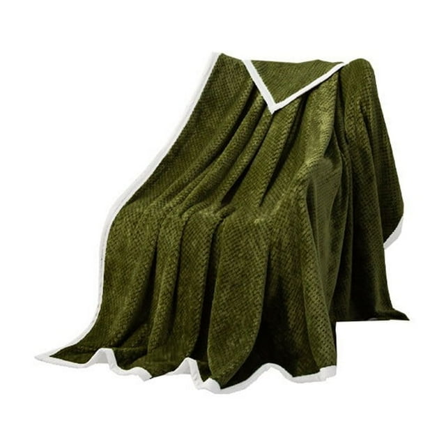 Makeup Bags Office Napping Blanket Sofa Cover Blanket Pineapple Check Velvet Blanket