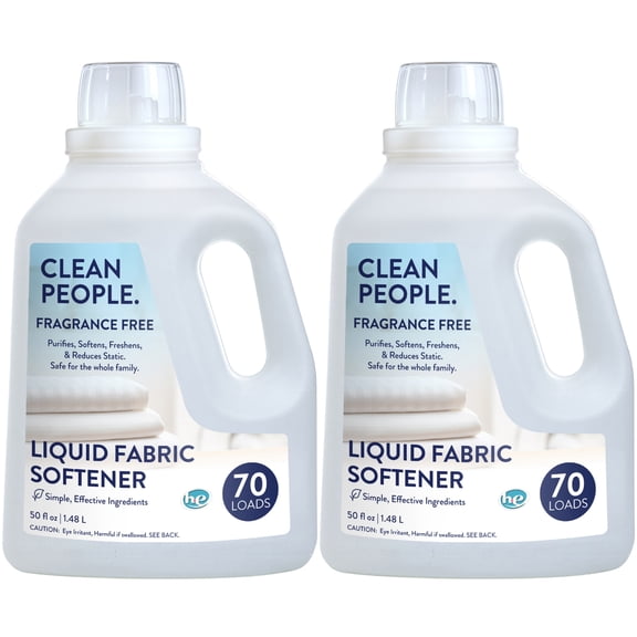 Clean People Liquid Fabric Softener - Fragrance Free - 50 oz - 2 Pack