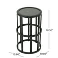 thumbnail image 5 of Cassie Indoor Industrial 11 Inch Ceramic Tile Side Table, Grey Finish, 5 of 7
