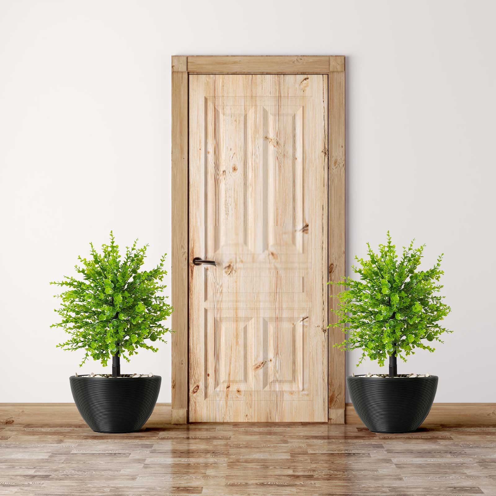 Artificial Flowers for Outdoors, Outdoor Faux Plants Uv Resistant, Outdoor Potted Faux Bushes with Spikes, Ideal for Front Door, Garden, Patio Indoor Outdoor Greenery Decor 51cm