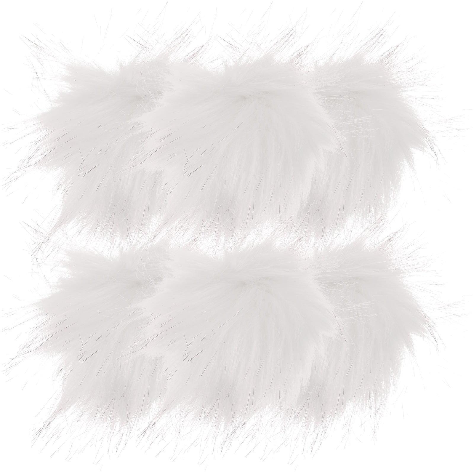 6pcs Faux Fur Pompom Balls DIY Fur Fluffy Pompom for Hats Keychains Scarves Bags Shoe