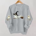 thumbnail image 5 of Jsaierl Halloween Sweatshirts for Women Plus Size Ghost Graphic Pullovers Trendy Loose Fit Crewneck Long Sleeve Sweater Tops Halloween Costumes, Sizes S-2XL, 5 of 6
