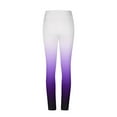 thumbnail image 4 of Miluxas Yoga Pants for Women Gradient Printed Full Length Workout Leggings High Waist Tummy Control Lounge Pants Activewear Purple 6(M), 4 of 4