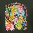 thumbnail image 2 of Neon Lab Dog Lover Shirt | Labrador Dogs Speak To Those Who Listen | Dean Russo Art Animal Lover Mens Premium Tri Blend T-Shirt, Forest Green, Small, 2 of 6