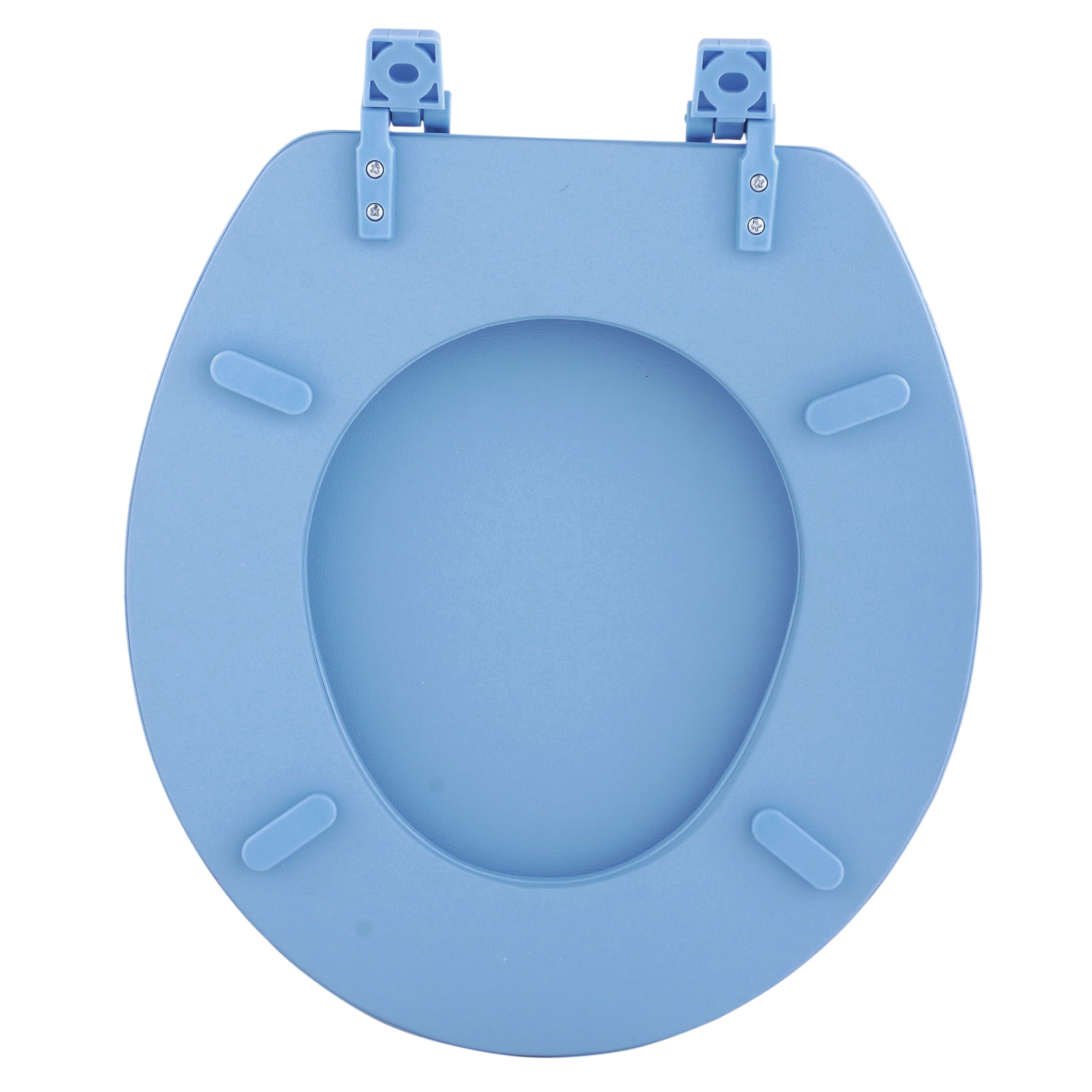 Fantasia Light Blue Soft Standard Vinyl Toilet Seat, 17 in.