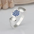 thumbnail image 4 of QQTDFG 925 Sterling Silver Blue Zirconia Heart Band Ring Size 8 B76-default, 4 of 9