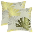 thumbnail image 2 of REGALWOVEN Set of 2 Leaf Throw Pillow Covers Plants Leaf Pattern Stylish Cushion Cases Yellow 18" x 18", 2 of 6