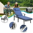 thumbnail image 5 of Kullavik Patio Lounge Chair Sets,All-Aluminum Outdoor Armchair Foldable Adjustable Backrest Chaise Lounge With Folding Table,Navy, 5 of 7