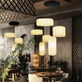 thumbnail image 5 of Arturesthome Wabi-Sabi Style Japanese Simple Imitation Silk Pendant Lights Living Room Combination Lamps, 5 of 27