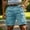 40#Light Blue, variant on Men's Cargo Shorts Waterproof Long Below Knee Elastic Waist Drawstring Baggy Bermuda Shorts Lightweight Quick Dry Hiking Fishing Golf Casual Shorts Navy M