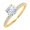 Yellow, 4, variant on 1/2 Carat Prong Set Solitaire Diamond Engagement Ring Band in 14K White Gold (Ring Size 7)