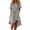 Gray new1, variant on qolati Summer Dresses for Women Casual Ruffled Short Sleeve V Neck Button Tie Waist Midi Dress Loose Fit Beach Vacation Flowy Sundress with Pockets