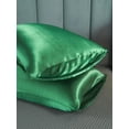 thumbnail image 5 of Move Over Blackish Green Satin Pillowcases Queen, Silk like Satin Pillow Cover Set of 2, Silky Microfiber Solid Pattern, 2 Pack, 5 of 7