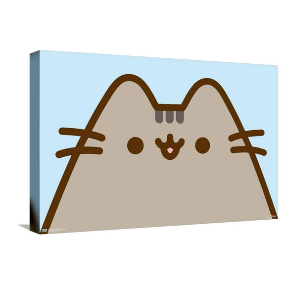Pusheen - Blue Surprise Canvas Wall Poster, 14.725" x 22.375"