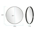 thumbnail image 2 of Tyler Dillon Round Black Metal Framed Steele Wall Mirror, 2 of 6