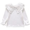 thumbnail image 1 of Pulls à Col Rond Filles avec Dentelle de Mode pour les Adolescentes Bambin Fille Pull Super Confortable Sweat-Shirts Tops, 1 of 8