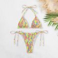 thumbnail image 4 of Trajes de Baño de Cintura Alta para Mujeres Bikini Conservador de Color Sólido Dividido, Traje de Baño Retro de Moda, 4 of 6