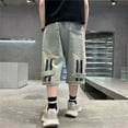 thumbnail image 5 of MEZZALL Boys Pocket Jean Half Pants Relaxed Fit Cargo Jean Shorts Male Straight Leg Denim Short 13-14 Years Trendy Kids Wear, 5 of 9
