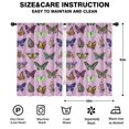 thumbnail image 2 of Blackout Kids Curtains,Purple Butterfly Colorful Wing Pattern Childrens Insulated Curtains Set Of 2,Bedroom Essentials,Toddler Room Decor 42"x63", 2 of 5