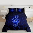 thumbnail image 2 of Castle Fairy Musical Notes Full Size Comforter Sets,Geometric Honeycomb Bedding Sets, 2 of 8