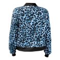 thumbnail image 4 of Leopard Jackets For Women Womens Leopard Hoodies Plus Size Coat Animal Jacket Stand Collar Full Zip Front Cheetah Print Jacket Blue S, 4 of 5