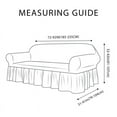 thumbnail image 4 of Subrtex Seersucker 1 Piece Sofa Slipcover with Ruffle Skirt(Sofa, White), 4 of 8
