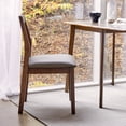 thumbnail image 4 of Livinia Jeno Slat Back Wooden Dining Chairs Set of 2 (Walnut), 4 of 8