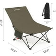 thumbnail image 2 of Whitsunday Camping Lounge Chair, 3 Adjustments Reclining Camping Chair, Lawn Chairs Folding Chair with Side Pocket for Camping, Beach, Picnic Green, 2 of 9