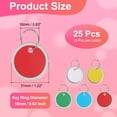 thumbnail image 2 of Uxcell Metal Rim Key Tag Blank Round Paper Tags Bulk Writable Keychains Identifiers with Split Ring Red/Green/Blue/Yellow/White, 2 of 7