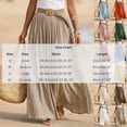 thumbnail image 3 of Vynhevius Womens Solid Belted Skirt Elastic Waist Flowy Casual Maxi, 3 of 6