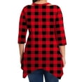 thumbnail image 2 of Cuteduck Women's Plus Size Fall Printed 3/4 Sleeve Tunic Casual V-Neck Lightweight Dressy Blouse Loose Casual Top 1X-5X, 2 of 7