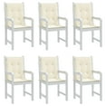 thumbnail image 4 of vidaXL Garden Chair Cushions 6 pcs Cream 39.4"x19.7"x1.2", 4 of 9