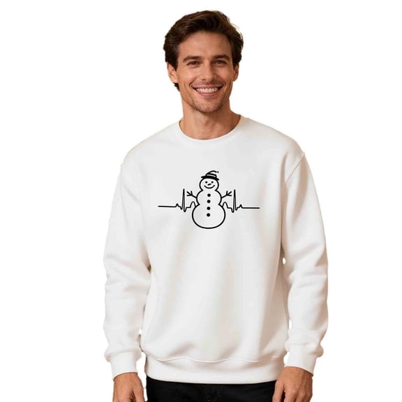 Christmas Couples Sweatshirts Holiday His and Her Sweatshirts Matching Xmas Outfits Long Sleeve Funny Vacation Shirts White, 3XL