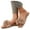 Khaki, variant on Dakaela Slide Sandals for Women Flower Square Open Toe Summer Slippers Beach Vacation Casual Flat Shoes