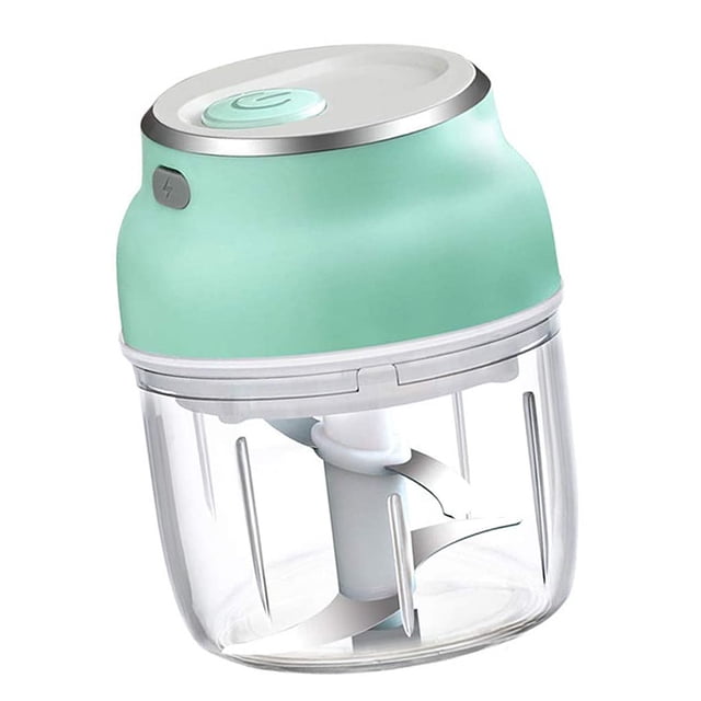 Bewildely Molinillo de ajo, picador de alimentos eléctrico USB, picadora de verduras de cocina inalámbrica recargable Herramientas y accesorios para hornear 230ML Bewildely HA003939-02B