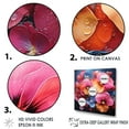 thumbnail image 3 of Designart "Pansies In A Neon Tropical Fantasy" Pansies Floater Framed Canvas Wall Art, 3 of 5