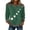 #092-Green, variant on Craaazy Ladies' St. Patrick's Day Printed Patchwork Round-neck Long-sleeved Sweatshirts with Shamrock Graphic Gifts