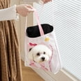 thumbnail image 3 of Portable Cat Carrier Tote Bag, Pink Cat Canvas Pet Shoulder Bag with Peek Hole for Cats Small Dogs, 3 of 4