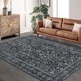 thumbnail image 6 of Area Rugs for Living Room Bedroom, Large Washable Rug, Vintage Floral Boho Non Slip & Low Pile Carpet Indoor Dining Room and Kids Room Black 2 * 6 ft, 6 of 9