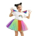 thumbnail image 4 of CAIVO Kids Girls Ballet Skirts Holiday Party Dance Skirt With Wing Outfits Comfort Toddler Child Daily Wear, 4 of 4