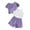 Purple, variant on LUOGENLI Girl Summer Outfits Size 6T Toddler Girls Short Sleeve Solid T Shirt Tops Shorts Vest Outfits Back to School Outfits for Girls 7Th Grade Girls Summer Outfits Size 6-9 Months 18-24 Months