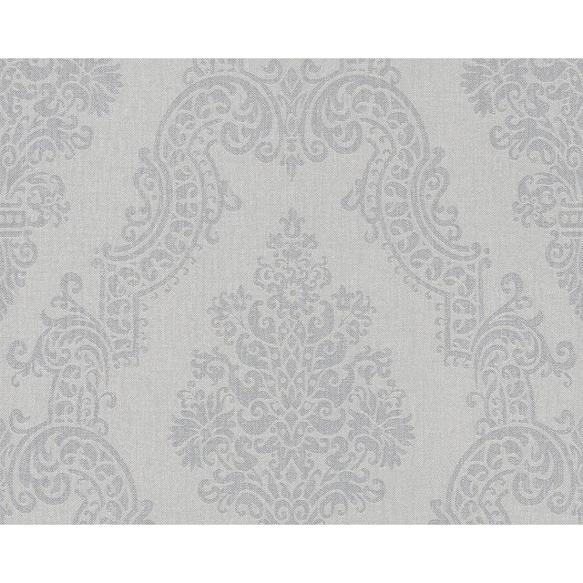 ELEGANCE2 - Modern Accent Block Stripes Baroque Grey Wallpaper Roll