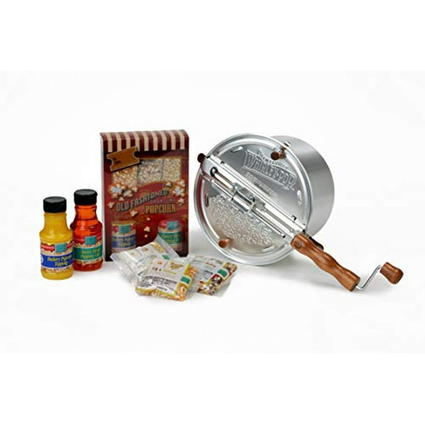 Original Wabash Valley Farms Whirley Pop Silver Stovetop Popcorn Popper