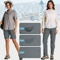 thumbnail image 5 of FEN AI Womens Convertible Hiking Pants Quick Dry Stretch UPF 50 Cargo Pant Zip-Off to Shorts for Travel Fishing Outdoor with Multi Pockets Gray, 5 of 9