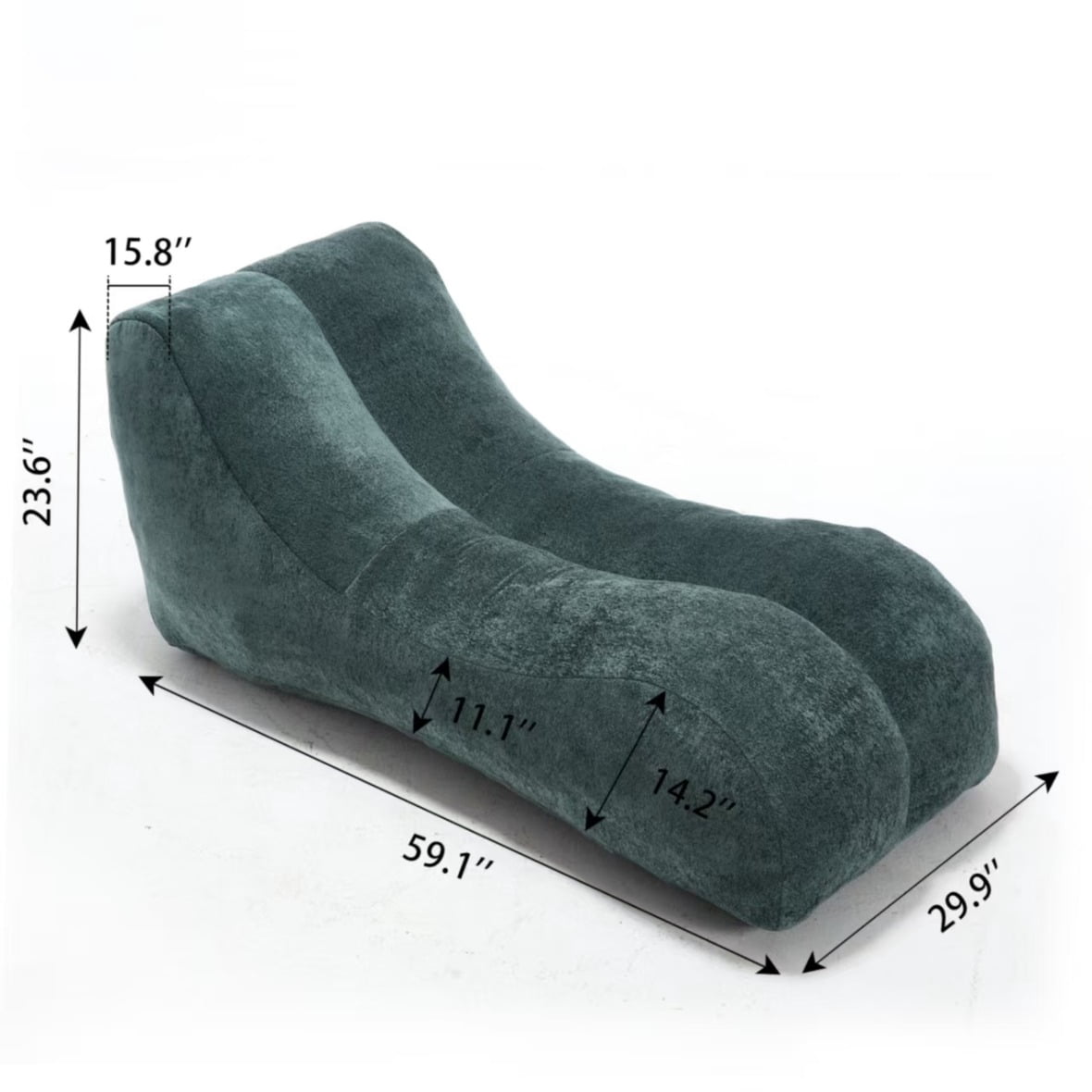 Creative Bean Bag Chair, Oversize Bean Bag Chair for Adults, Foam Filling Bean Bag Sofa, Oversize Bean Bag Chair for Adults, Comfy Bean Bag Couch, Light Blue