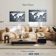 thumbnail image 4 of Elephant Stock Stone World Map Wall Art - Horizontal Canvas Wall Art - Living Room Wall Decor - Map Canvas - White And Blue Decor - 45" x 30", 4 of 8